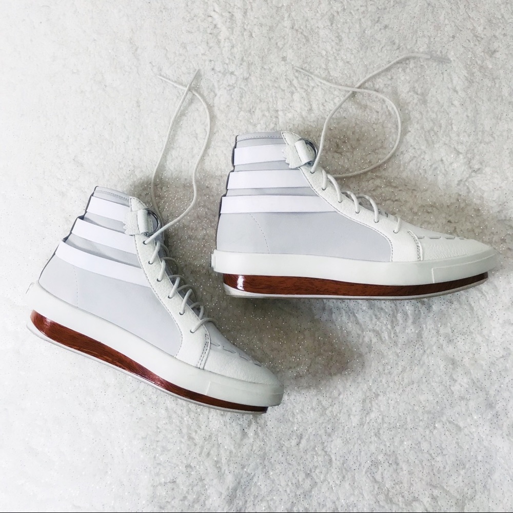 Adidas Y-3 TRINN White Sneakers, Sz US 6.5 / UK 5